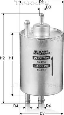 Топливный фильтр  Tecneco Filters. Артикул IN9527