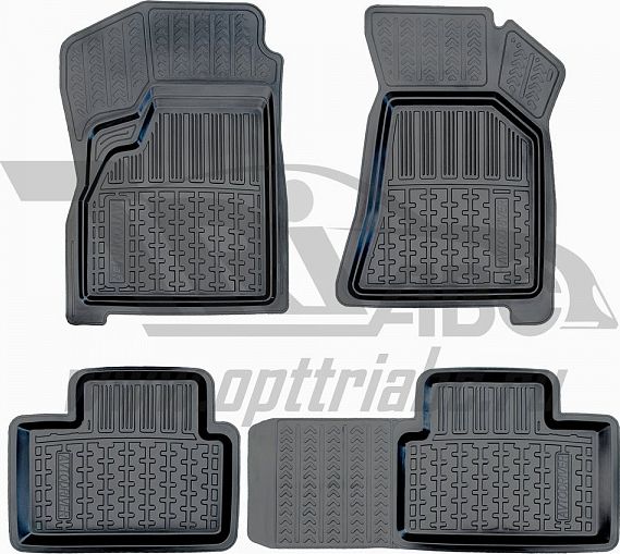 Коврики резиновые Avtodriver для салона Lada Priora 2014-2026. Артикул ADRJET012