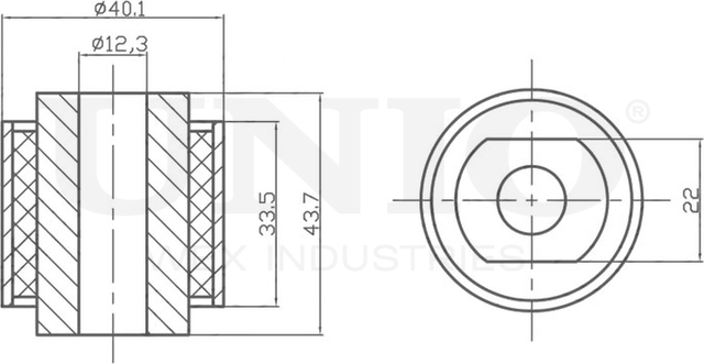 Сайлентблок реактивной тяги (Unio). Артикул RMP-20398