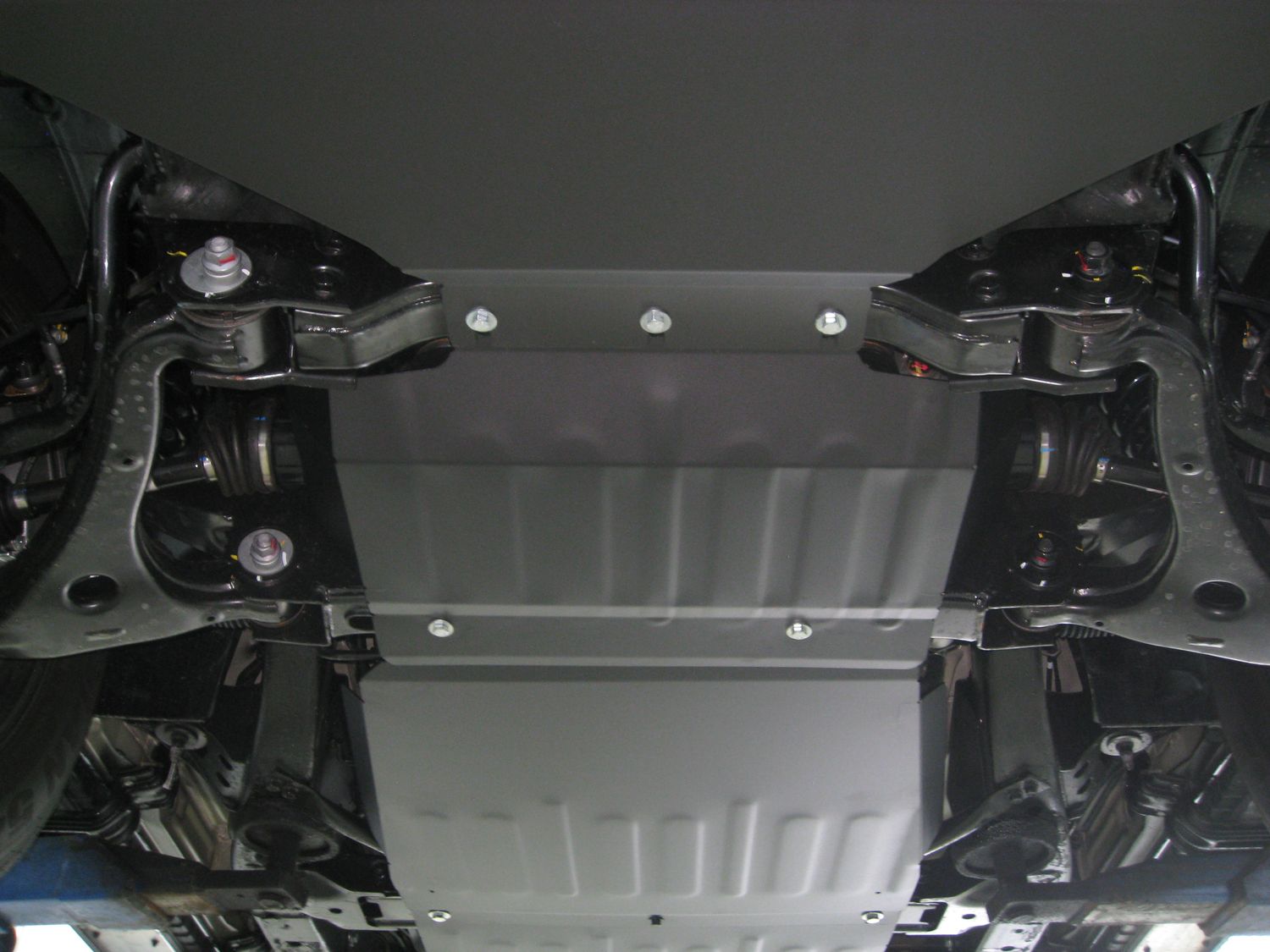 Защита Alfeco для радиатора, картера, КПП и РК Kia Mohave (HM2) (кроме пр-ва Кореи) 2019-2026. Артикул ALF.11.51-22