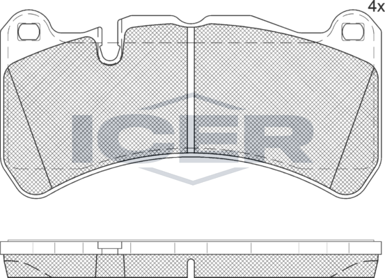 Тормозные колодки Icer. Артикул 182260