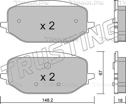 Тормозные колодки Trusting передние для Peugeot 508 II 2018-2026. Артикул 1351.0