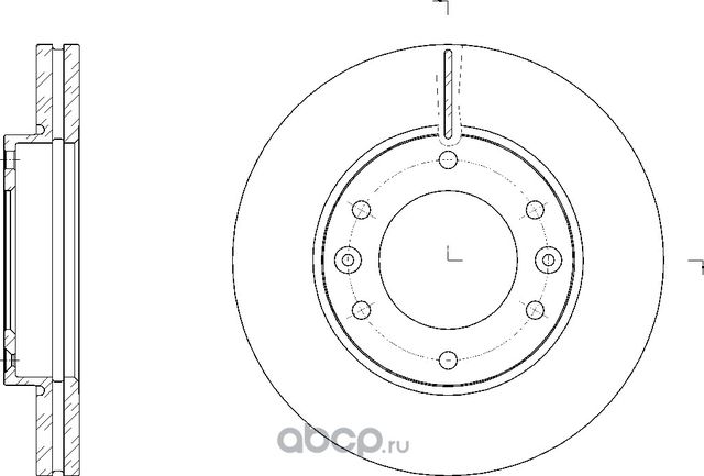 Диск тормозной вентилируемый (G-Brake). Артикул GR20963