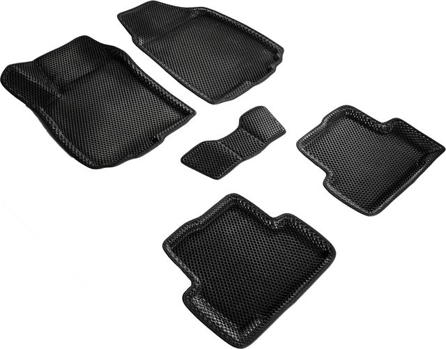 Коврики Seintex 3D EVA ромб для салона Chevrolet Aveo II 2011-2026 ЧЕРНЫЕ. Артикул 98150