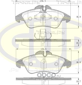 Тормозные колодки G.U.D.. Артикул GBP057800