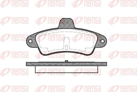 Тормозные колодки Remsa для Ford Cougar 1998-2001. Артикул 0433.00