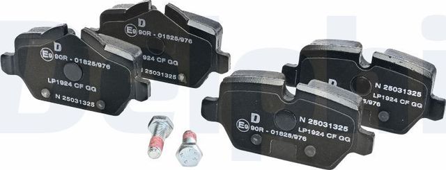 Тормозные колодки Delphi (Low-Metallic) задние для BMW 3 V (E90/E91/E92/E93) 2005-2013. Артикул LP1924