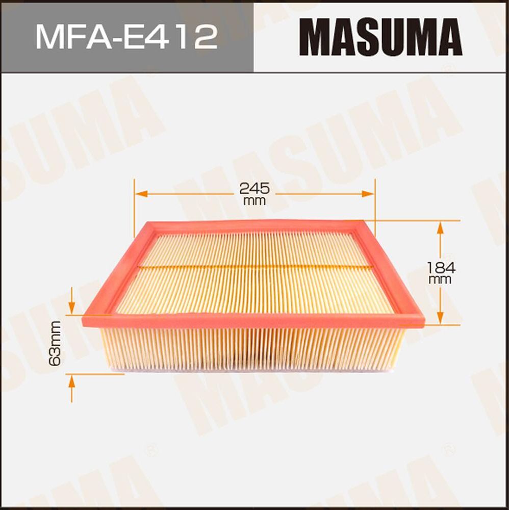 Воздушный фильтр Masuma. Артикул MFA-E412