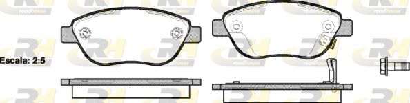 Тормозные колодки RoadHouse передние для Fiat 500L I 2012-2026. Артикул 2859.21