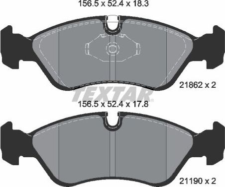 Тормозные колодки Textar Q+. Артикул 2186201