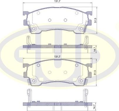 Тормозные колодки G.U.D.. Артикул GBP880145
