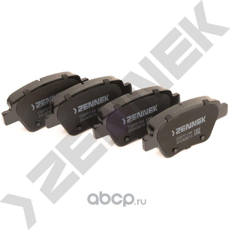 Колодки тормозные дисковые задние AUDI A3 03-18, SKODA OCTAVIA 04-21 (Zennek). Артикул DBP0168