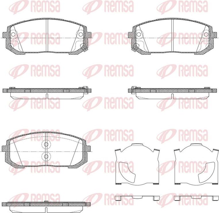 Тормозные колодки Remsa передние для Hyundai Sonata VIII (DN8) 2020-2026. Артикул 1923.02