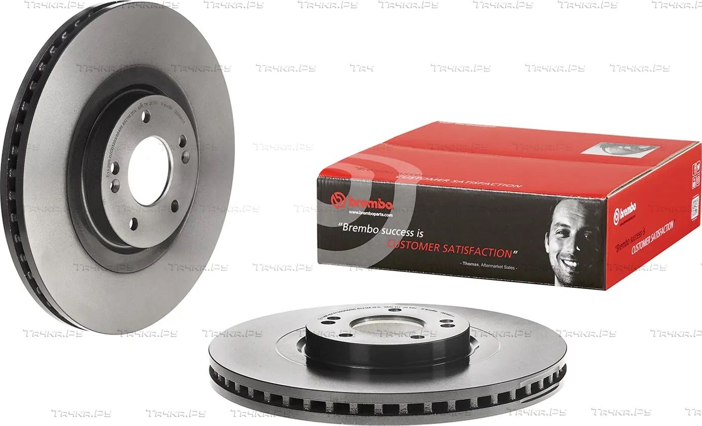 Тормозной диск Brembo PRIME LINE - UV Coated передний для Kia Sorento III Prime 2015-2026. Артикул 09.D990.11