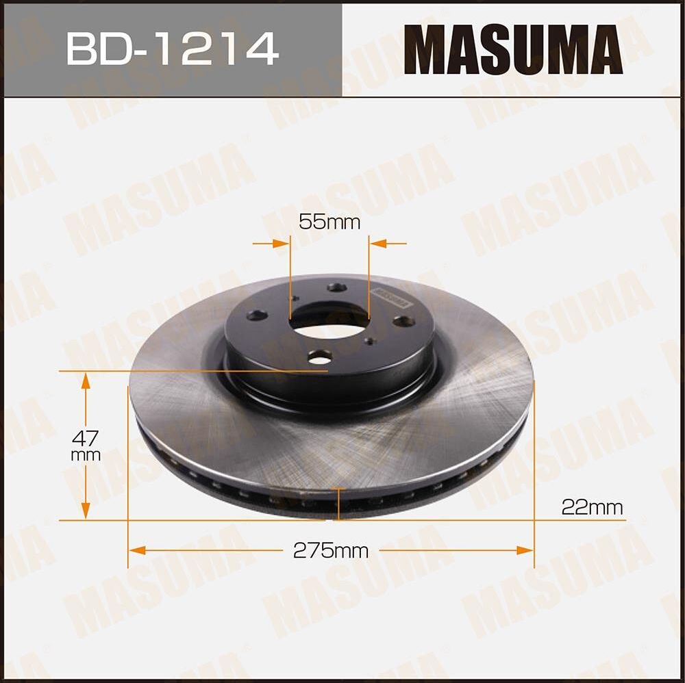 Тормозной диск Masuma. Артикул BD-1214