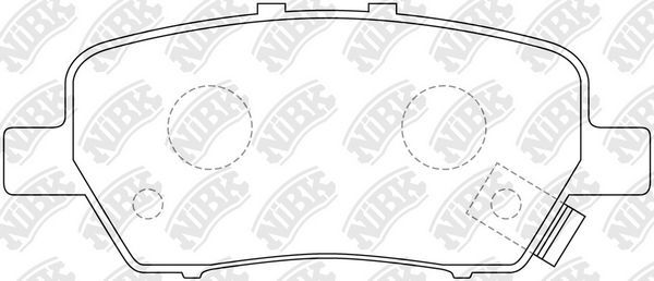 Тормозные колодки NiBK задние для Honda Crossroad 2007-2010. Артикул PN8506