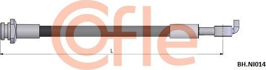 Тормозной шланг Cofle. Артикул 92.BH.NI014