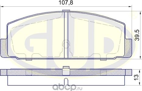 Тормозные колодки G.U.D.. Артикул GBP015710