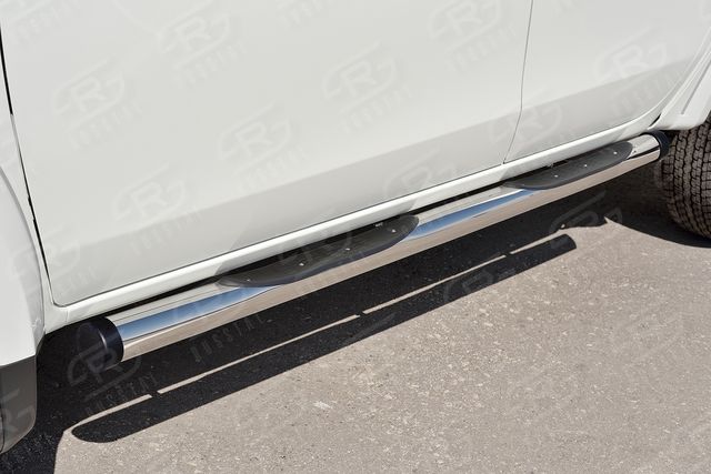 Защита порогов РусCталь труба d76 (вариант 2) для Mitsubishi L200 V 2015-2019. Артикул ML2T-0022492