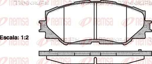 Тормозные колодки Remsa передние для Toyota Avensis III 2015-2018. Артикул 1232.00