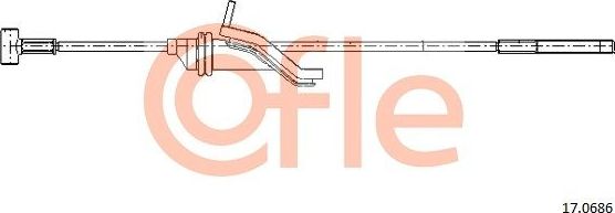 Трос ручника (тросик ручного тормоза) Cofle. Артикул 92.17.0686