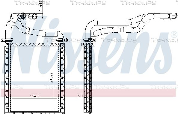 Радиатор отопителя (печки) Nissens. Артикул 707191