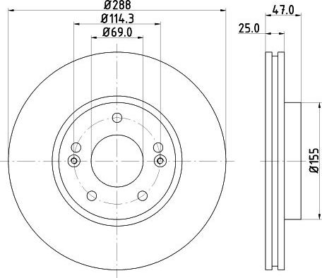 Тормозной диск Nisshinbo. Артикул ND6094K