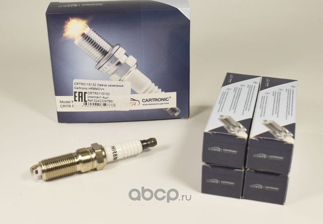 Свеча зажигания Cartronic HR8MCV+, , комплект 4шт, Ref.0242229785 02 Cartronic. Артикул CRTR0115132
