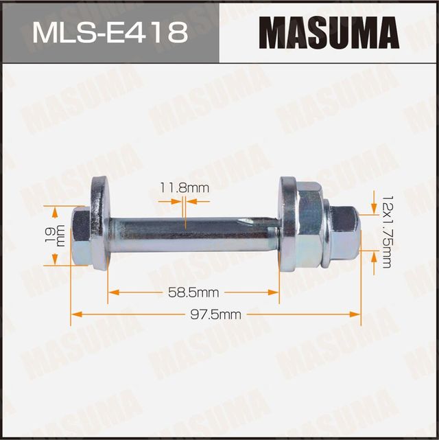 Болт эксцентрик Masuma MLS-E418 к-т. Mercedes benz. Артикул MLSE418