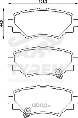 Колодки тормозные дисковые | зад | (Tyren). Артикул TYR1214951