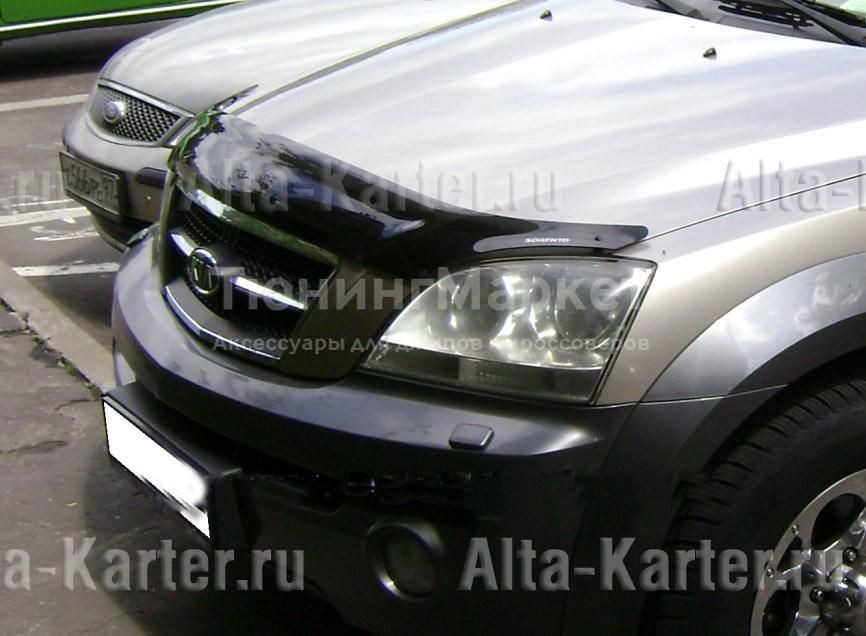Дефлектор EGR для капота Kia Sorento I 2002-2009 (с логотипом). Артикул 018021L