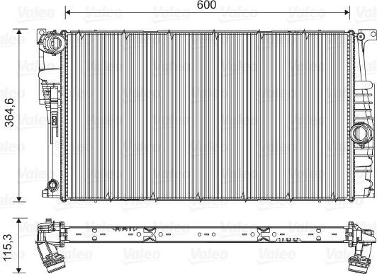Радиатор охлаждения двигателя Valeo для BMW 1 III (F40) 2012-2026. Артикул 735453