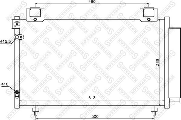 Радиатор кондиционера (конденсатор) Stellox для Toyota Avensis II 2003-2008. Артикул 10-45038-SX