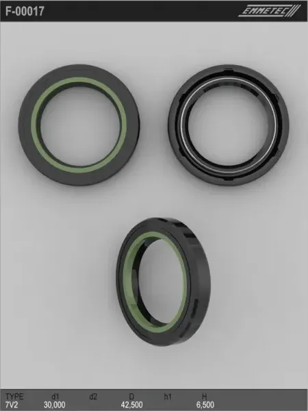 Сальник 30,00/42,50*6,50 тип 7V2 (Emmetec). Артикул F00017