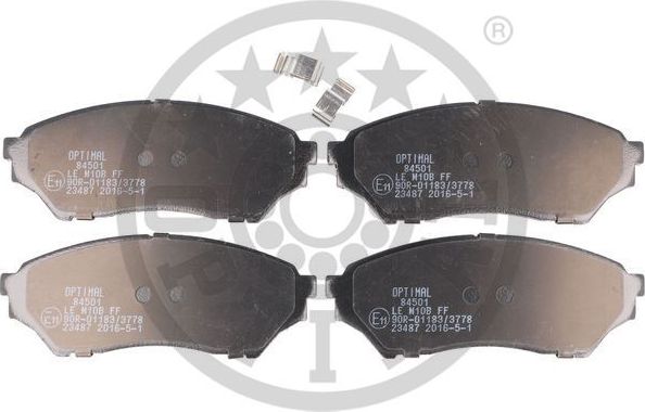 Тормозные колодки Optimal передние для Mitsubishi Pajero Pinin 1999-2007. Артикул BP-84501