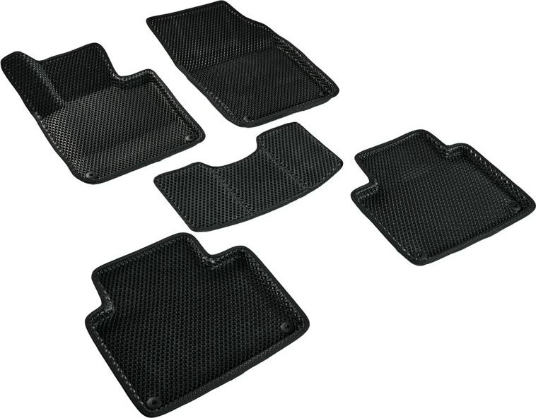 Коврики Seintex 3D EVA Ромб для салона Volvo S90 II 2016-2026 ЧЕРНЫЕ. Артикул 98444