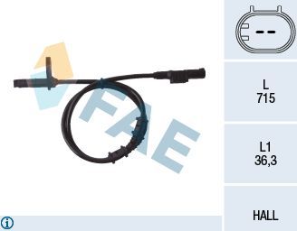 Датчик ABS FAE передний для Mercedes-Benz SL-Класс V (R230) 2001-2012. Артикул 78107