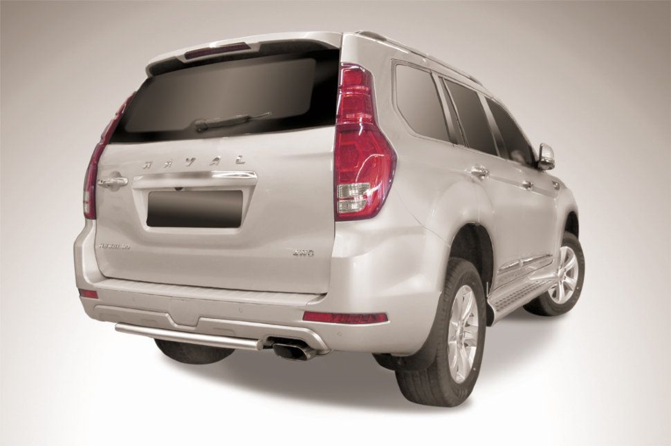 Защита Slitkoff заднего бампера d57 короткая для Haval H9 I рестайлинг 2017-2026. Артикул HavH9-17-008