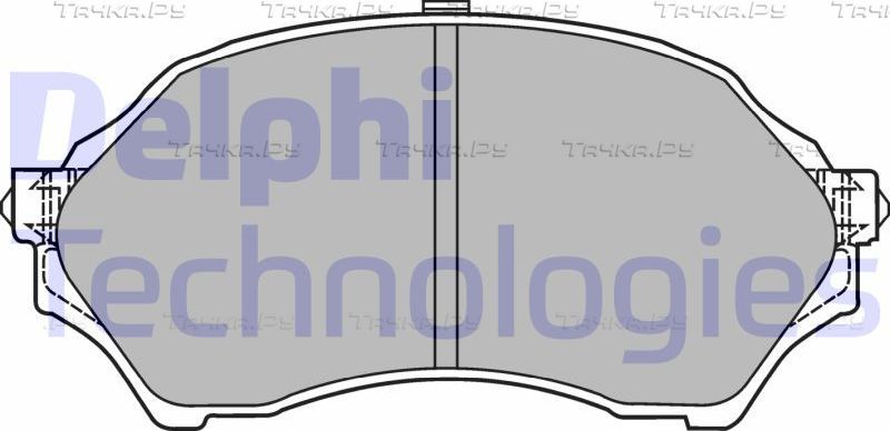 Тормозные колодки Delphi (Low-Metallic). Артикул LP1440
