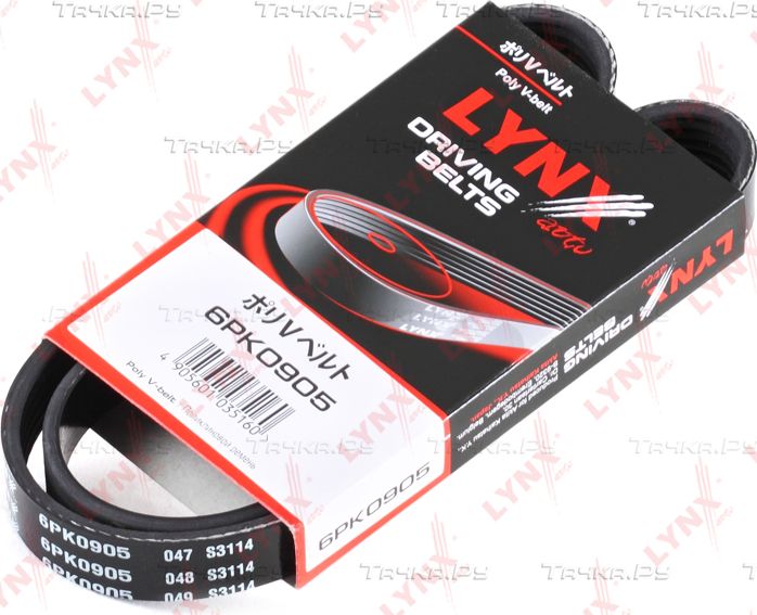 Приводной ремень поликлиновой LYNXauto для MINI Clubman I (R55) 2007-2013. Артикул 6PK0905