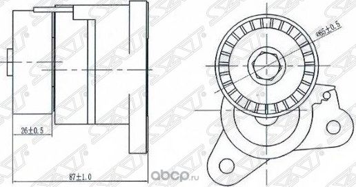НАТЯЖИТЕЛЬ ПРИВОДНОГО РЕМНЯ MMC ASXLANCER 1.8-2.0 (SAT). Артикул ST1345A008