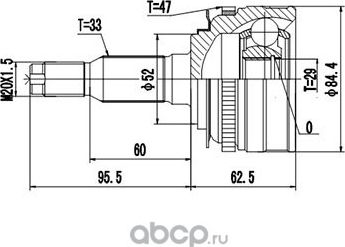ШРУС (Dynamatrix-Korea). Артикул DCV812027
