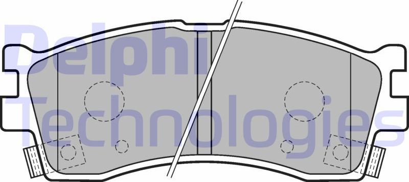 Тормозные колодки Delphi (Low-Metallic). Артикул LP1702