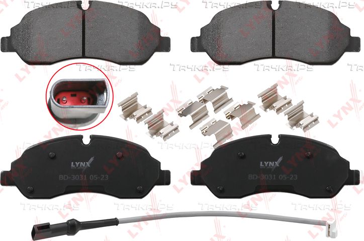 Тормозные колодки LYNXauto задние для Ford Transit VIII 2013-2026. Артикул BD-3031