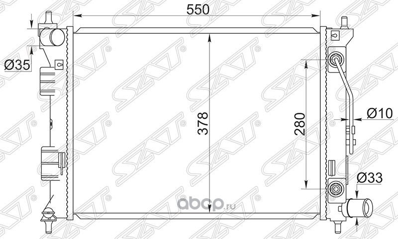 Радиатор HYUNDAI ELANTRAAVANTE 11-I30 12-KIA CE (SAT). Артикул HY00011