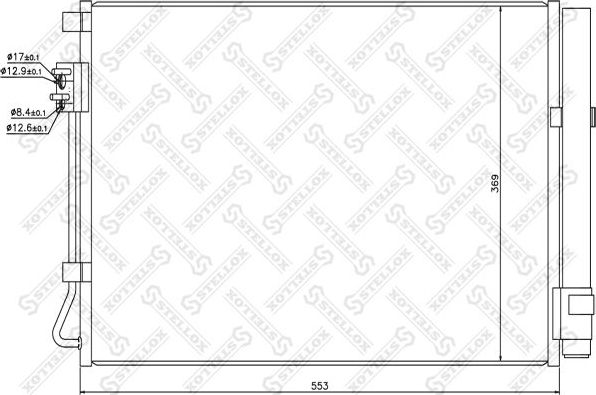 Радиатор кондиционера (конденсатор) Stellox. Артикул 10-45714-SX