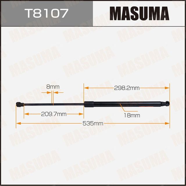 Амортизатор (упор) багажника Masuma. Артикул T8107