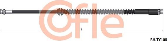 Тормозной шланг Cofle задний для Volkswagen Caddy III 2010-2015. Артикул 92.BH.VK108
