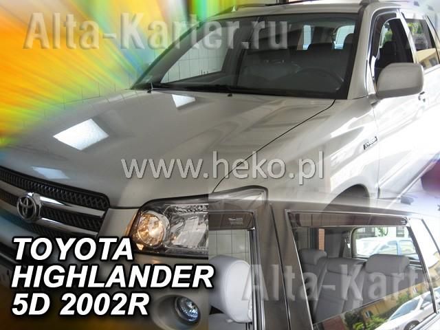 Дефлекторы Heko для окон Toyota Highlander I 2001-2007. Артикул 29612