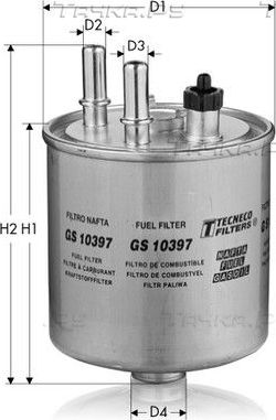 Топливный фильтр  Tecneco Filters. Артикул GS10397